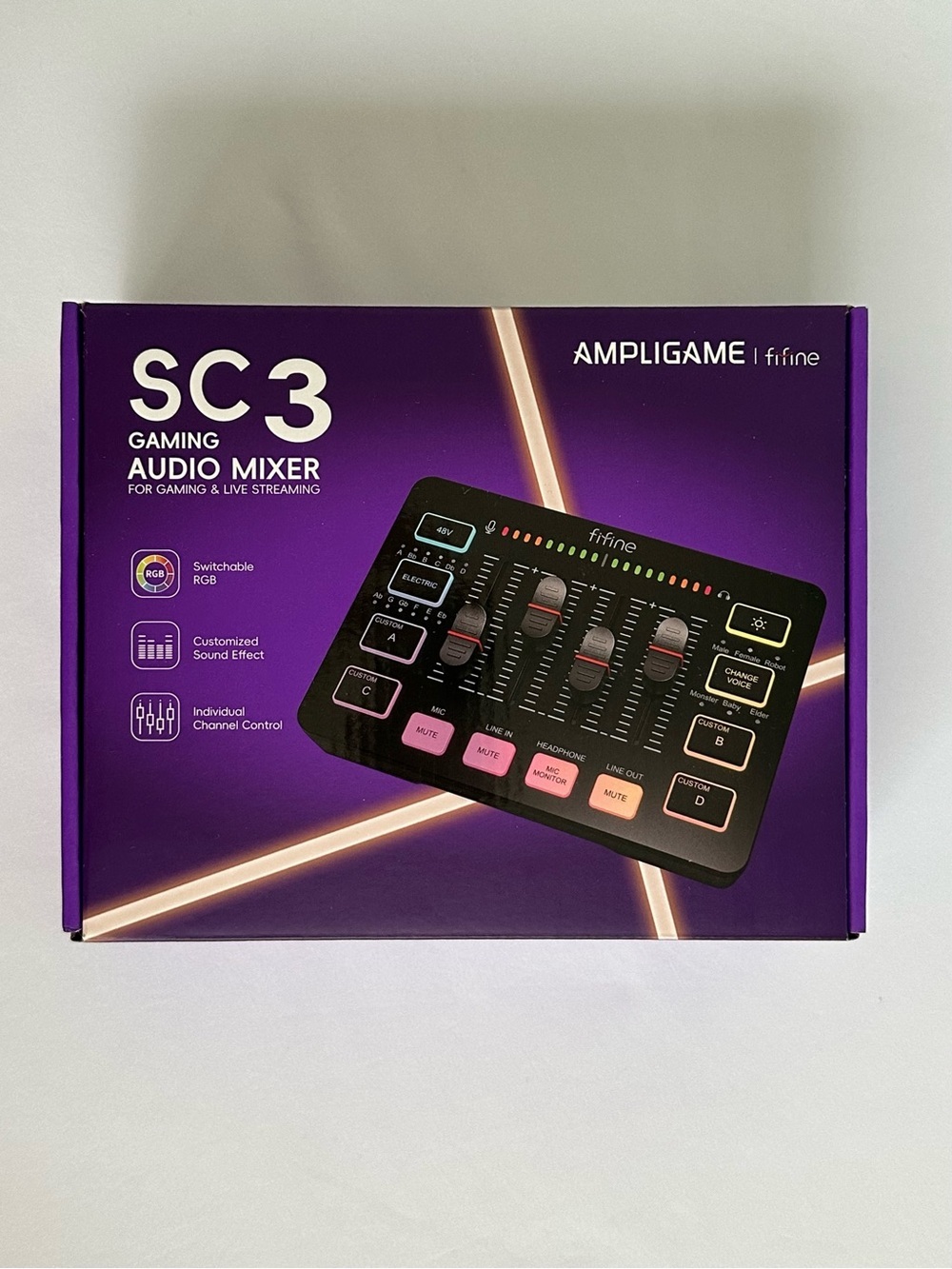 Fifine Gaming/Office Audio Mixer Ampligame SC3